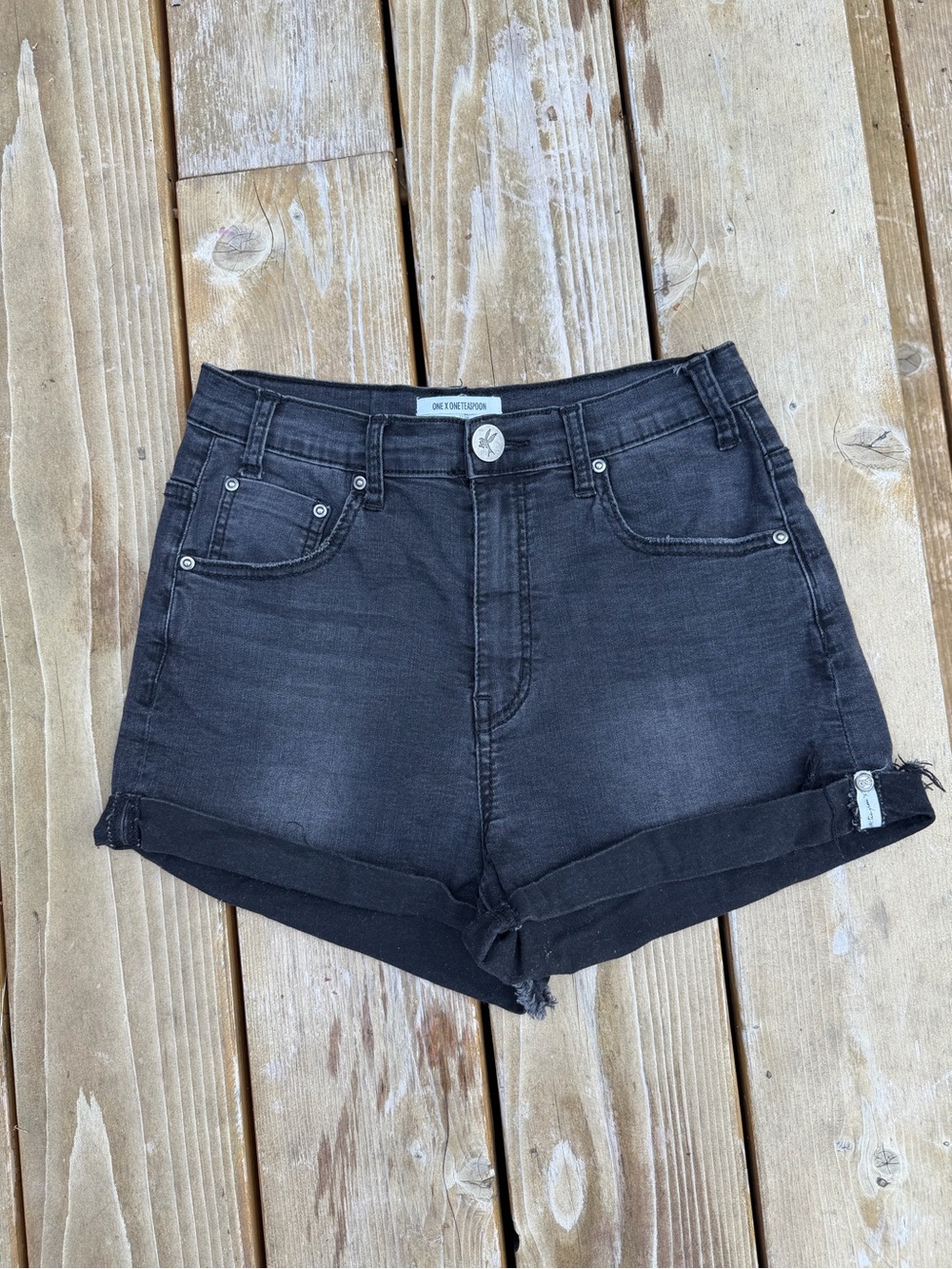 One Teaspoon Harlets High Rise Denim Jean Shorts